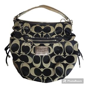 Coach Poppy Black with Grey Accents Bag